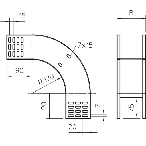 OBO Bettermann 7007279 Ív (Sz x Ma) 300 mm x 85 mm Fémes 1 db