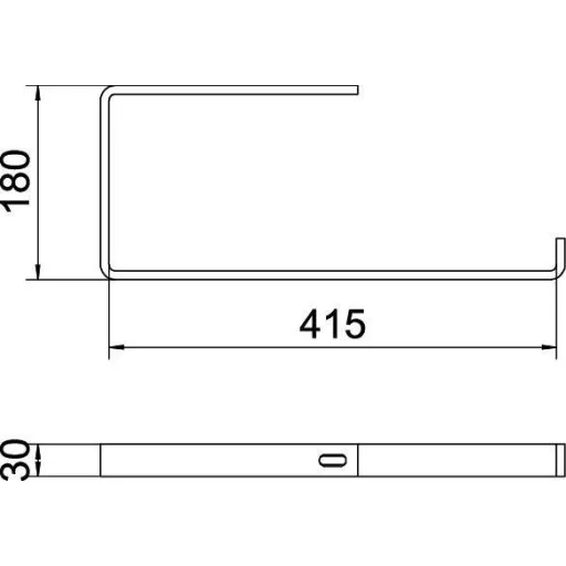 OBO Bettermann 6363946 Mennyezet rögzítés (H x Sz x Ma) 400 x 30 x 160 mm Fémes 1 db