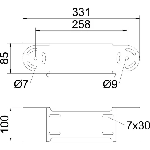 OBO Bettermann 7076096 Ív (Sz x Ma) 100 mm x 85 mm Fémes 1 db