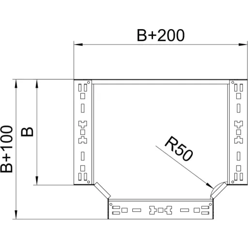 OBO Bettermann 6041352 T-darab (Sz x Ma) 500 mm x 60 mm Fémes 1 db