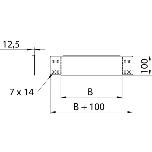 OBO Bettermann 7111812 Szűkítő idom (Sz x Ma) 600 mm x 100 mm Fémes 1 db