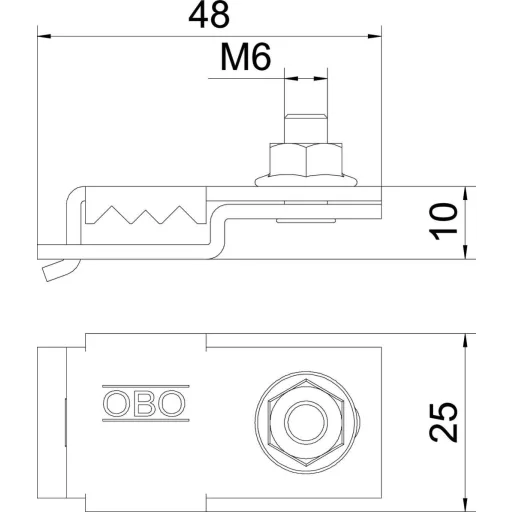 OBO Bettermann 6016696 Összekötő elem 25 db