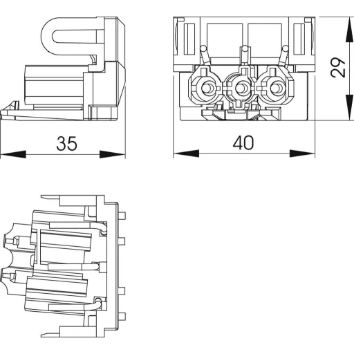 OBO Bettermann 6117197 Dugó rész adapter Fehér