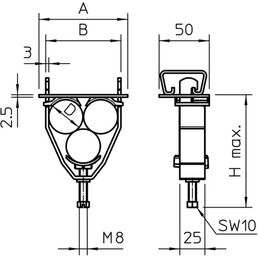 OBO Bettermann 1174568 Kengyelbilincs Fémes 25 db