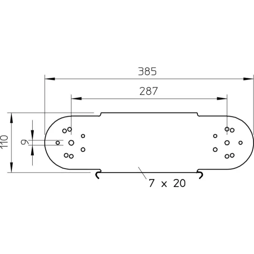 OBO Bettermann 7005628 Ív (Sz x Ma) 100 mm x 110 mm Fémes 1 db