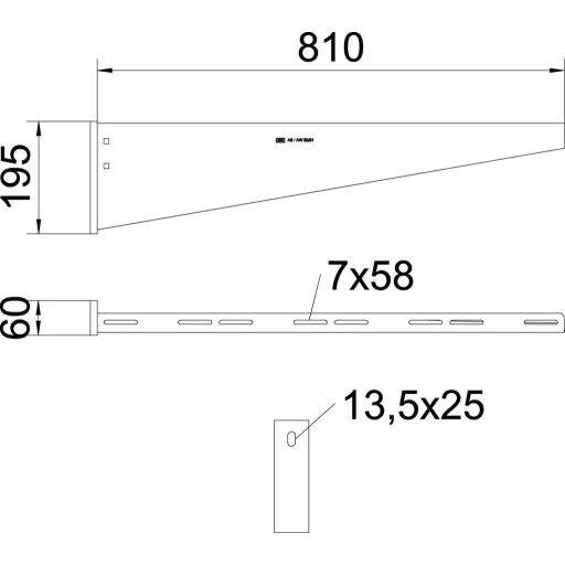 OBO Bettermann 6418686 Fali- és nyél tartó Fémes 1 db
