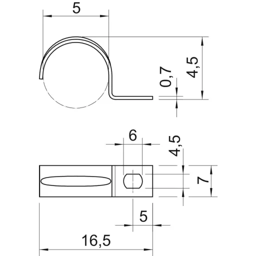OBO Bettermann 1003054 Rögzítő bilincs Fémes 100 db