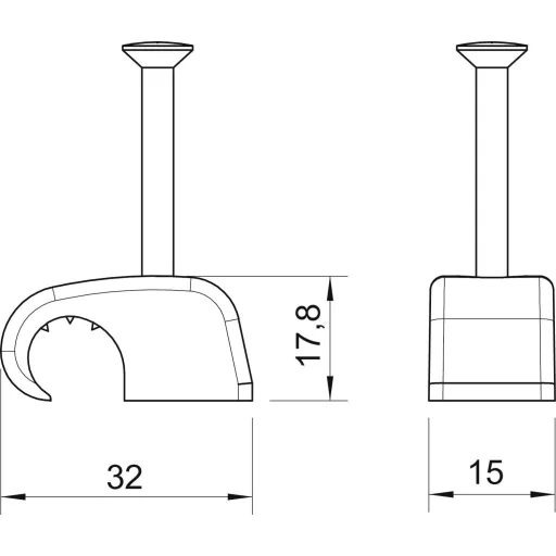 OBO Bettermann 2228904 Szögbilincs Szürke 100 db