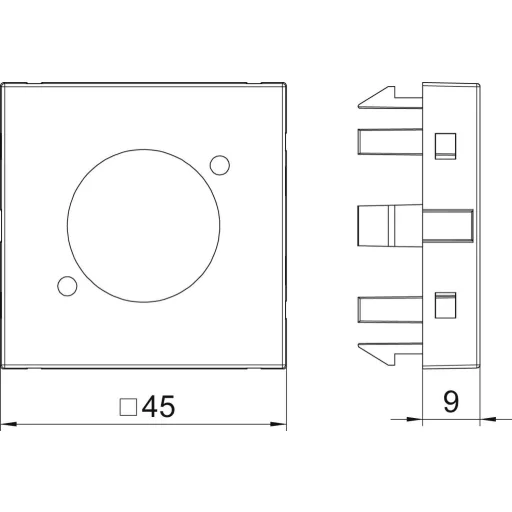 OBO Bettermann 6105237 Borítás Multimédia tartó (Sz x Ma x Mé) 45 x 45 x 9 mm 1 db Szürke