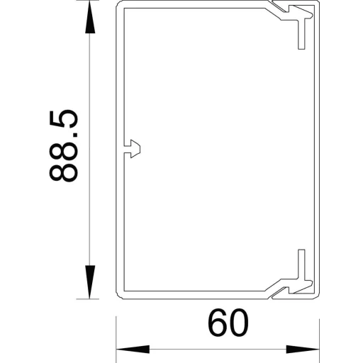 OBO Bettermann 6027113 Kábelcsatorna (H x Sz x Ma) 2000 x 90 x 60 mm Élénk szürke 12 db