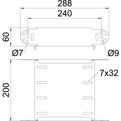 OBO Bettermann 7005342 Ív (Sz x Ma) 200 mm x 60 mm Fémes 1 db