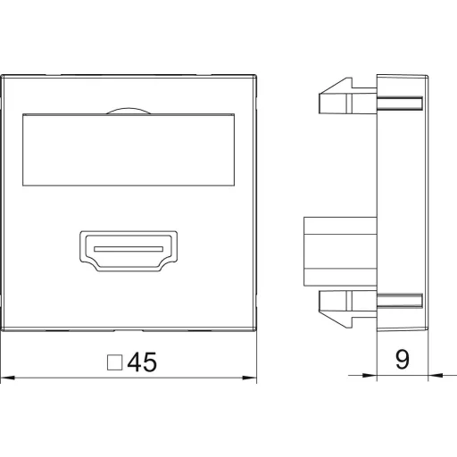 OBO Bettermann 6104832 Borítás Multimédia tartó (Sz x Ma x Mé) 45 x 45 x 9 mm 1 db Alumínium