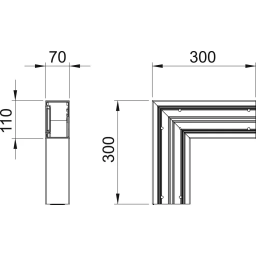 OBO Bettermann 6274320 Szerelési tartozék (Sz x Mé) 110 mm x 70 mm 1 db Tiszta fehér