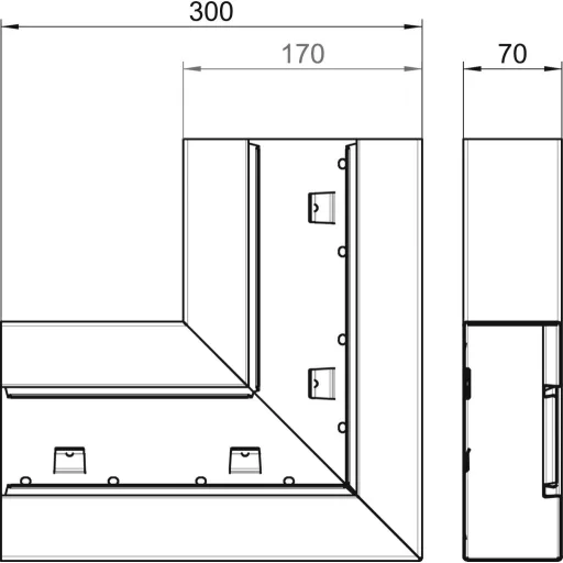 OBO Bettermann 6277620 Szerelési tartozék (Sz x Ma) 170 mm x 70 mm 1 db Tiszta fehér