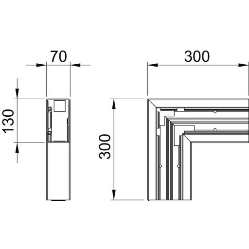 OBO Bettermann 6114240 Szerelési tartozék (Sz x Mé) 130 mm x 70 mm 1 db Tiszta fehér