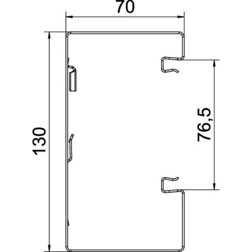 OBO Bettermann 6277400 Készülék beépítő csatorna (H x Sz) 2000 mm x 130 mm 1 db Tiszta fehér