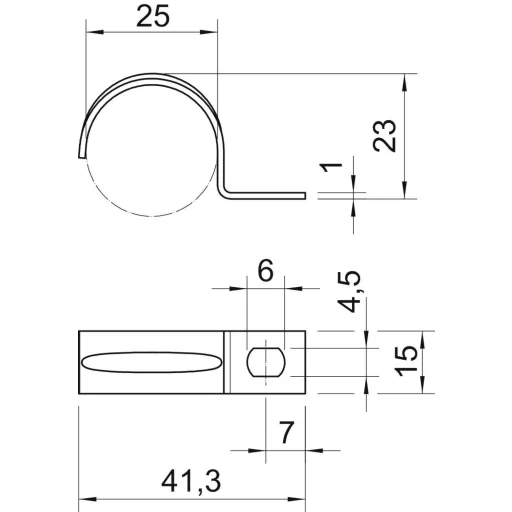 OBO Bettermann 1003259 Rögzítő bilincs Fémes 100 db