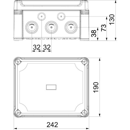 OBO Bettermann 2005070 Elosztó doboz (H x Sz) 241 mm x 191 mm 1 db