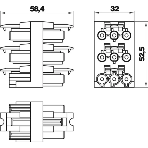 OBO Bettermann 6108082 Elosztó tömb Fekete