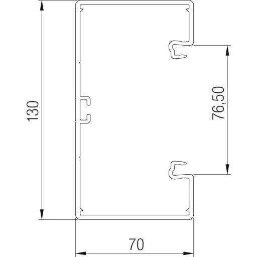 OBO Bettermann 6274501 Készülék beépítő csatorna (H x Sz) 2000 mm x 130 mm 1 db Krém-fehér