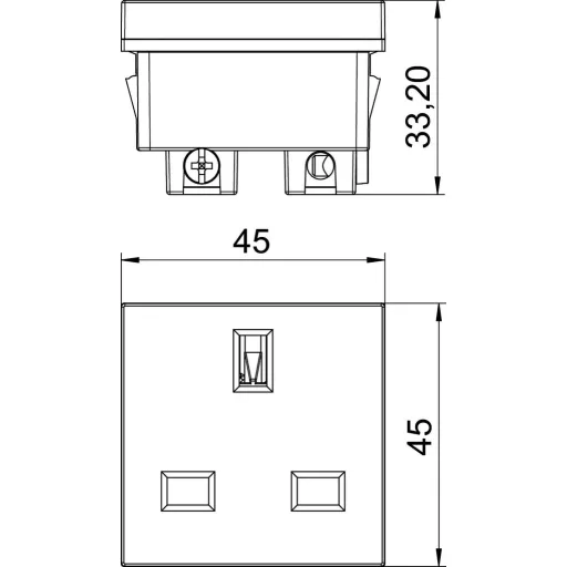 OBO Bettermann 6120722 Készülék betét Csatlakozó aljzat (Sz x Ma x Mé) 45 x 45 x 33.2 mm 1 db Fehér