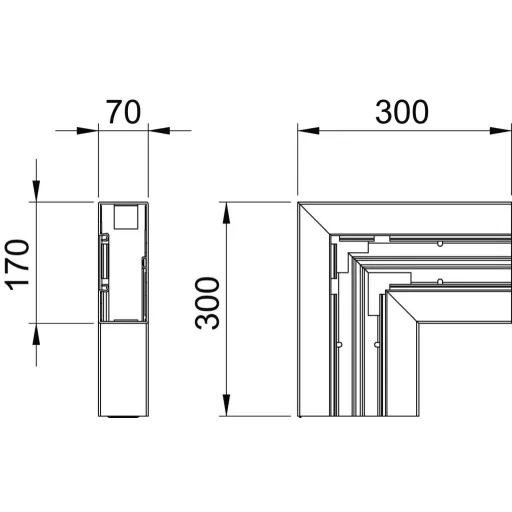 OBO Bettermann 6114340 Szerelési tartozék (Sz x Mé) 170 mm x 70 mm 1 db Tiszta fehér
