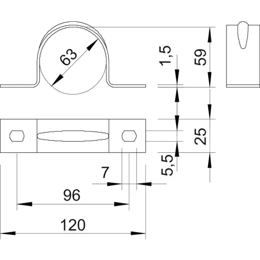 OBO Bettermann 1017997 Rögzítő bilincs Alumínium 25 db