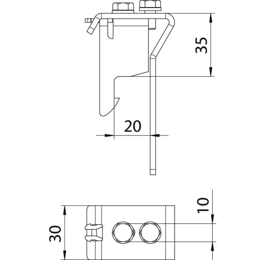 OBO Bettermann 6065477 Távtartó Fémes 8 db