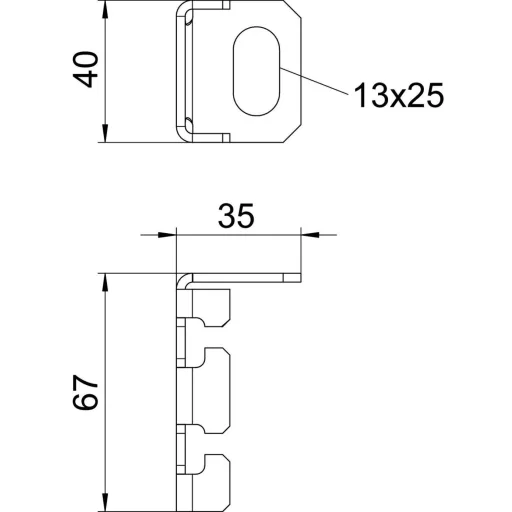OBO Bettermann 6015345 Kábelcsatorna tartó Fémes 20 db