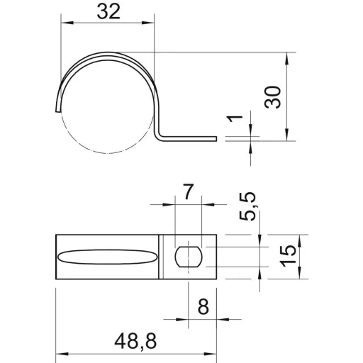 OBO Bettermann 1003321 Rögzítő bilincs Fémes 100 db