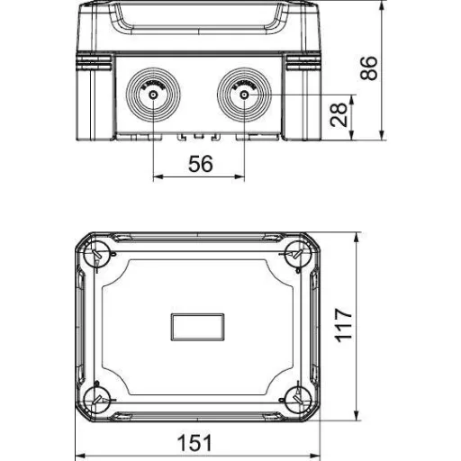 OBO Bettermann X06C R LGR-TR Ház 167 x 87 x 151 1 db