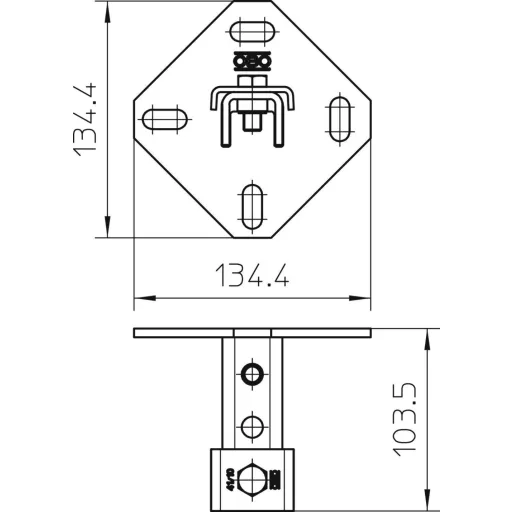 OBO Bettermann 1123191 Fali tartó Fémes 10 db