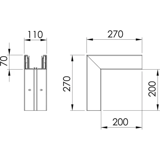 OBO Bettermann 6274310 Szerelési tartozék (Sz x Mé) 110 mm x 70 mm 1 db Tiszta fehér