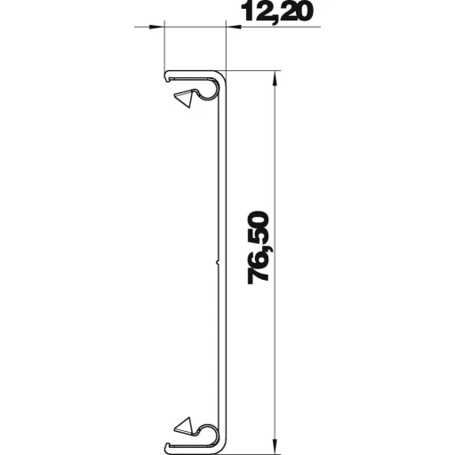 OBO Bettermann 6279723 Szerelési tartozék (H x Sz) 2000 mm x 80 mm 1 db