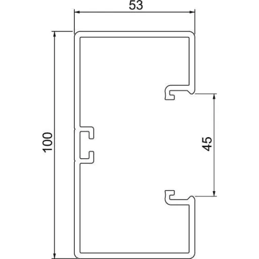 OBO Bettermann 6113000 Készülék beépítő csatorna (H x Sz) 2000 mm x 100 mm 1 db Tiszta fehér