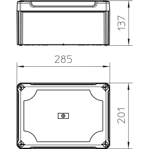 OBO Bettermann 2007778 Elosztó doboz (H x Sz) 285 mm x 201 mm 1 db