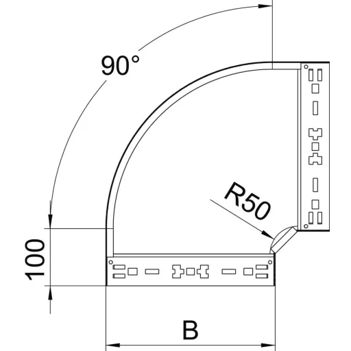 OBO Bettermann 6041136 Ív (Sz x Ma) 300 mm x 60 mm Fémes 1 db