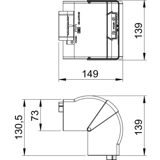OBO Bettermann 6274410 Szerelési tartozék (Sz x Mé) 139 mm x 73 mm 1 db Tiszta fehér