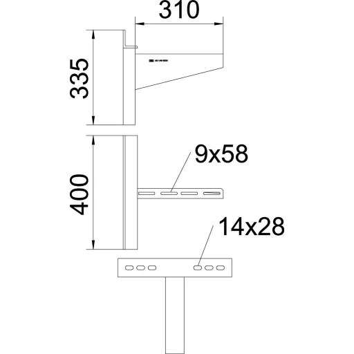 OBO Bettermann 6417910 Fali kar (H x Sz x Ma) 310 x 50 x 335 mm Fémes 1 db