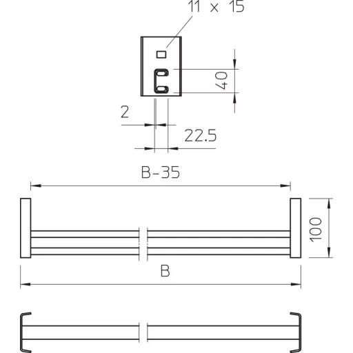 OBO Bettermann 6008232 Kábellétra Fémes 1 db