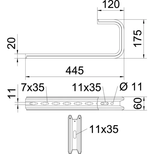 OBO Bettermann 6363826 Fali rögzítő Fémes 1 db