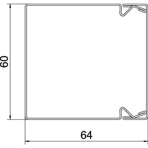 OBO Bettermann 6248608 Kábelcsatorna (H x Sz x Ma) 2000 x 60 x 60 mm Tiszta fehér 1 db