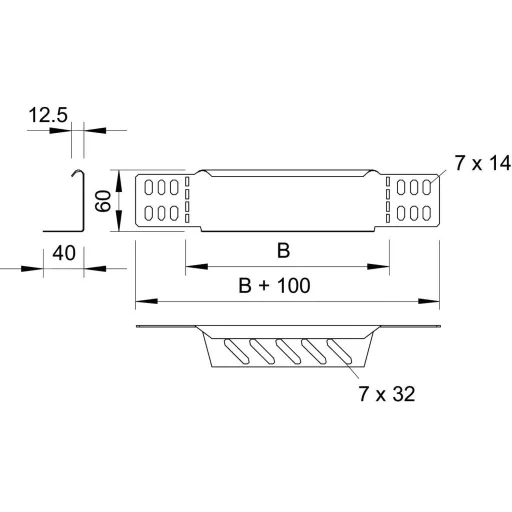OBO Bettermann 7109202 Végdarab (Sz x Ma) 200 mm x 60 mm Fémes 1 db