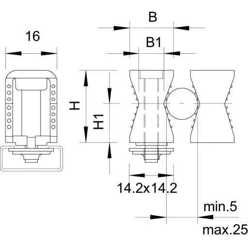 OBO Bettermann 2254026 Csőbilincs Szürke 100 db
