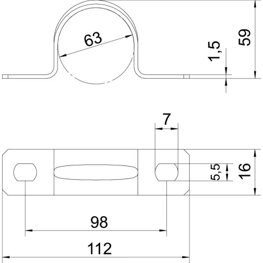 OBO Bettermann 1018639 Csőbilincs Fémes 25 db