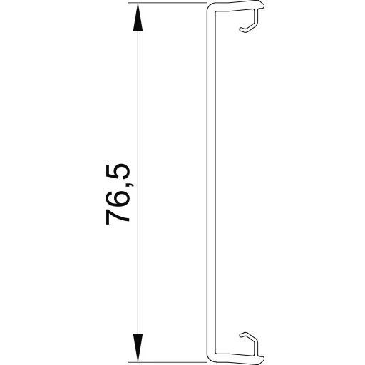 OBO Bettermann 6278682 Szerelési tartozék (H x Sz) 2000 mm x 76.5 mm 1 db Élénk szürke