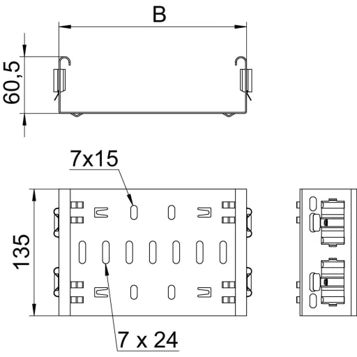 OBO Bettermann 6065714 Összekötő elem Fémes 1 db