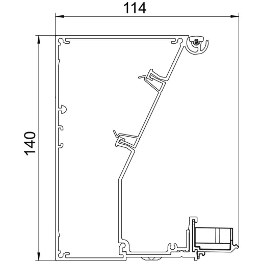 OBO Bettermann 6115775 Készülék beépítő csatorna (H x Sz) 2000 mm x 140 mm 1 db