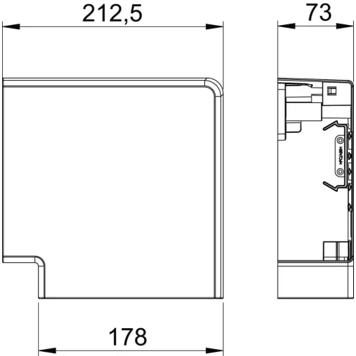 OBO Bettermann 6274620 Szerelési tartozék (Sz x Mé) 170 mm x 70 mm 1 db Tiszta fehér