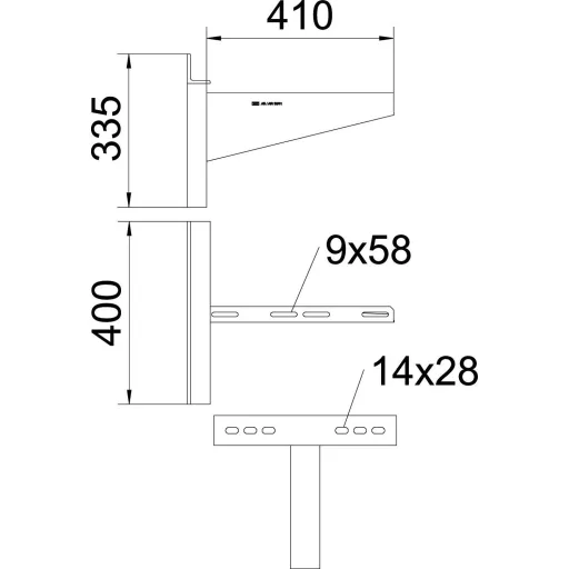 OBO Bettermann 6417914 Fali kar (H x Sz x Ma) 410 x 50 x 335 mm Fémes 1 db